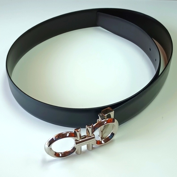 salvatore ferragamo reversible belt black brown
